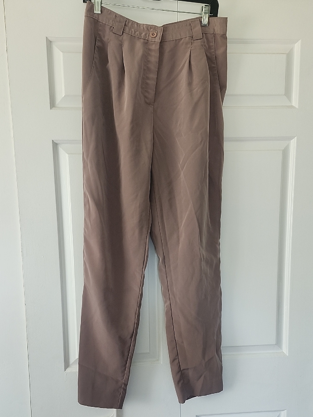 American Apparel Straight Leg Trousers in Taupe